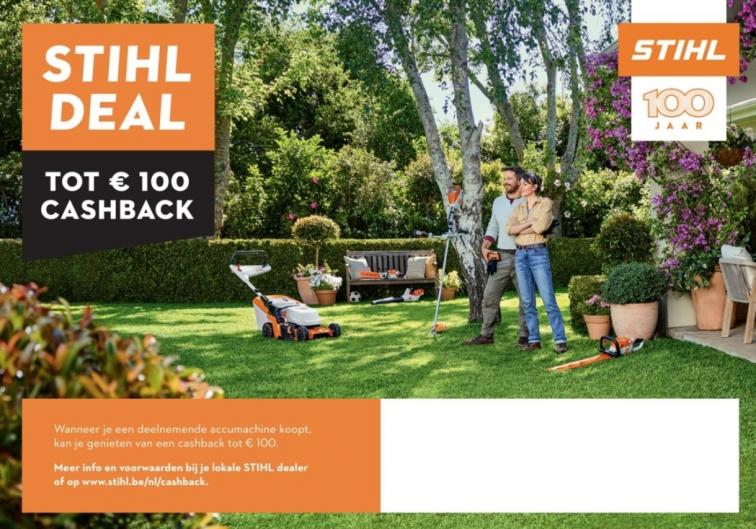 STIHL-DEAL: CASHBACK tot €100 op je machine