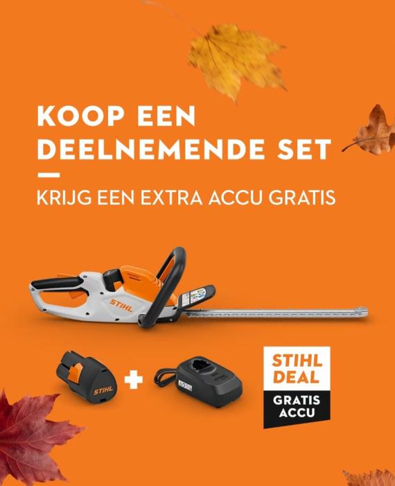 Gratis extra accu bij AS sets