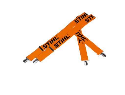 Bretelles, 130 cm, orange, avec clips en métal