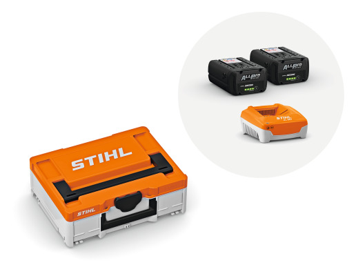 STIHL Power Box S avec 2x batterie AP 300.0 PC et chargeur AL 501
