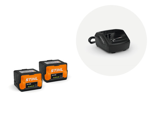 Starter set, avec 2x batterie AK 20 et 1x chargeur AL 101