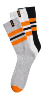 Chaussettes, set de 3 paires, blanc, noir, gris, taille 39-42