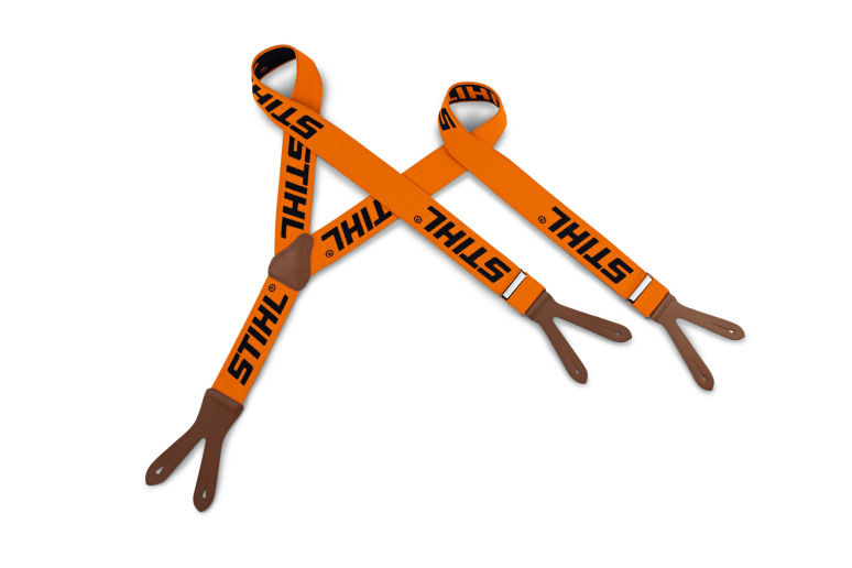 Bretelles, 120 cm, orange, à boutonner