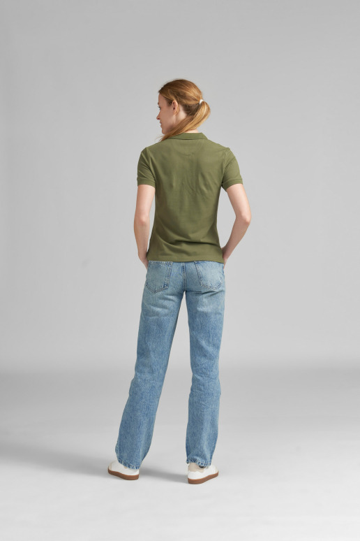 Polo, BASIC GREEN Femme, taille L