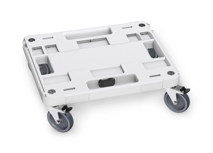Planche à roulettes, pour boîtes de rangement pour batteries