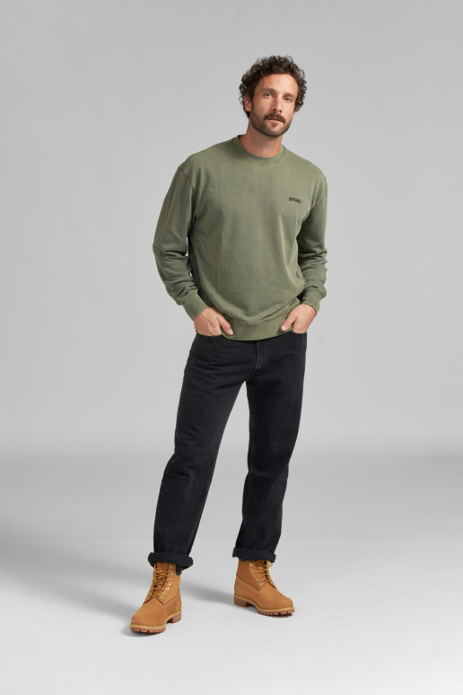 Sweat-shirt PIGMENT DYE OLIVE, taille M