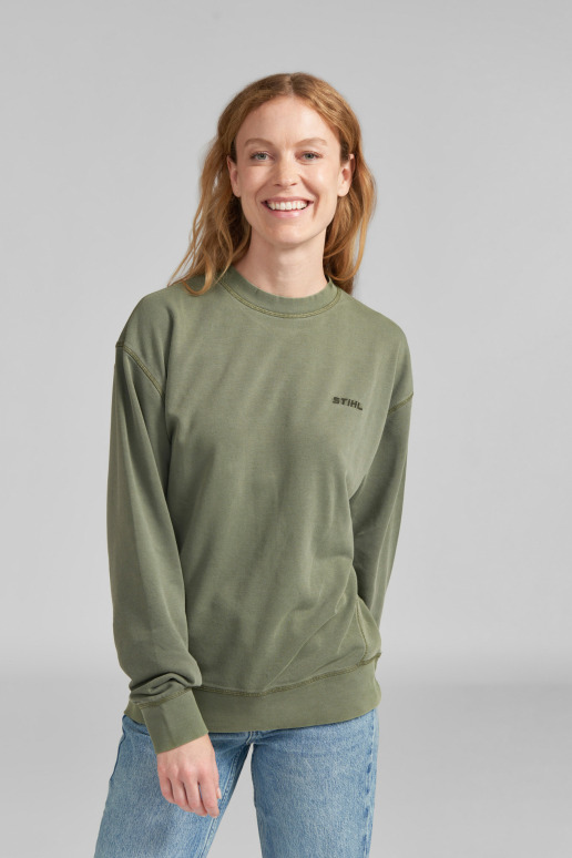 Sweat-shirt PIGMENT DYE OLIVE, taille M